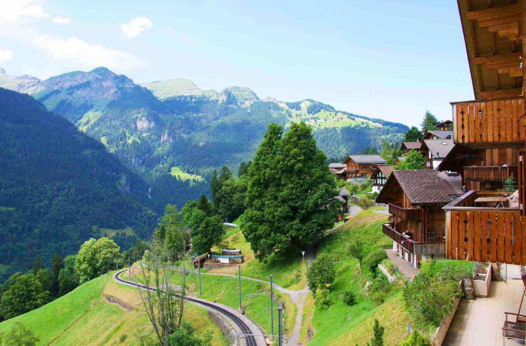 Holiday Flat #1, Chalet Aberot, Wengen, Switzerland 외부 사진