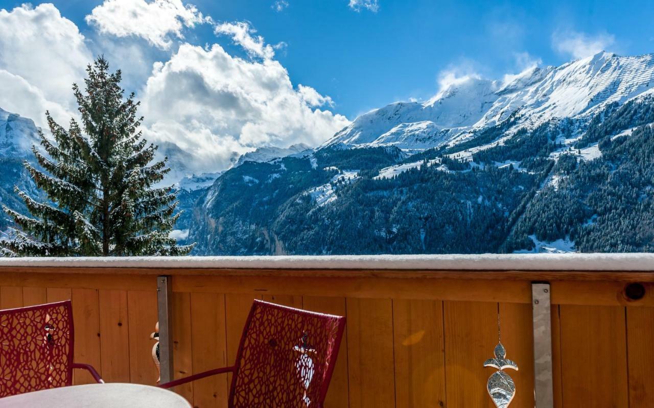 Holiday Flat #1, Chalet Aberot, Wengen, Switzerland 외부 사진